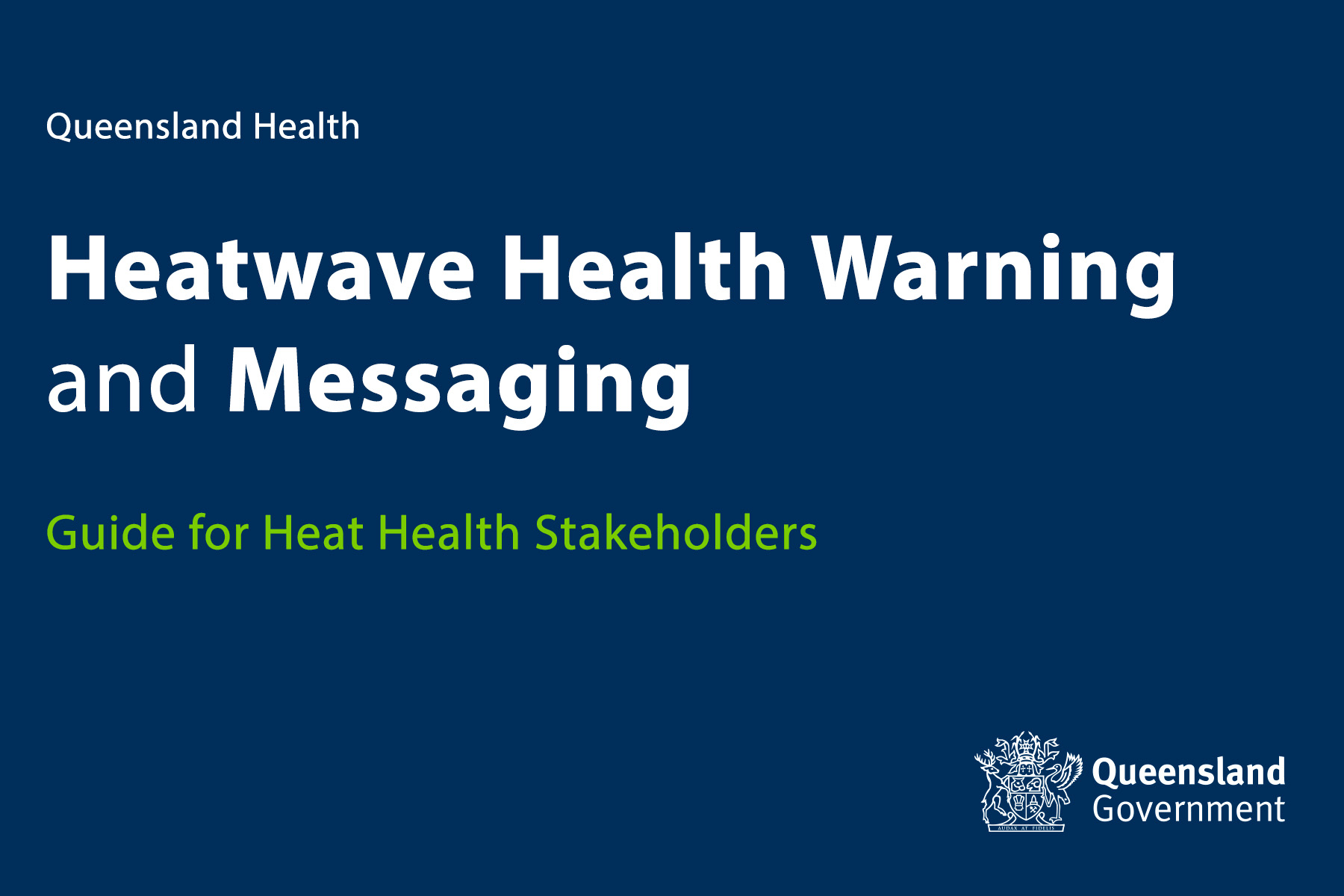 Heatwave Health Warning Update