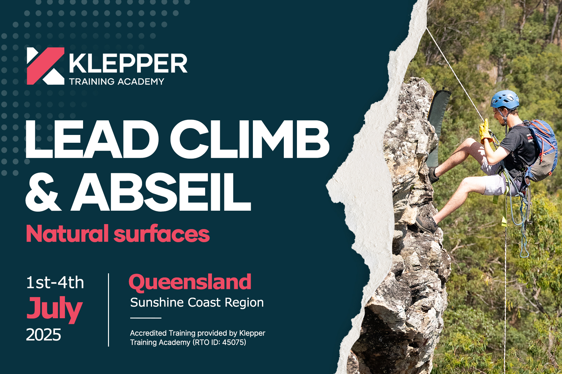 Lead Climb and Abseil Natural Surfaces - Mt Ngungun QLD