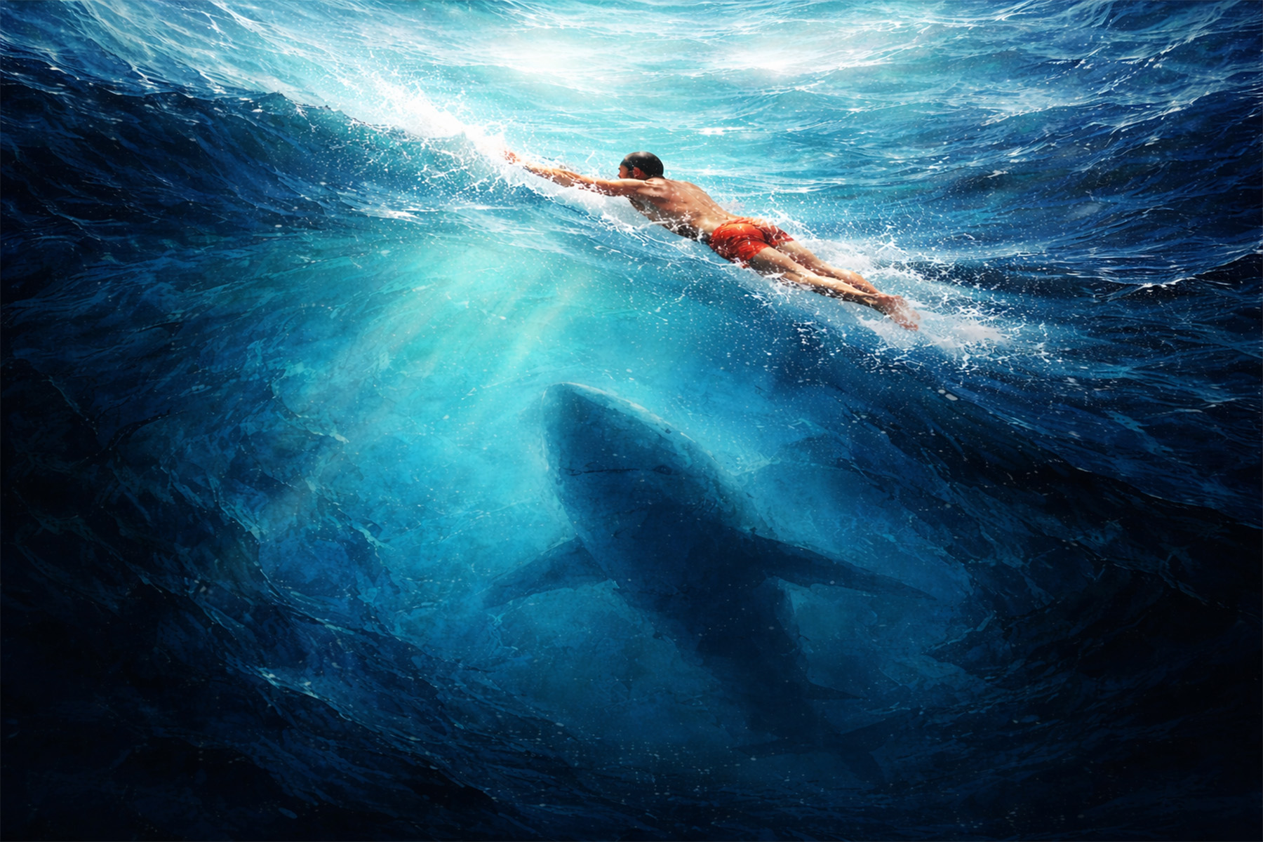 Living with fear of sharks is part of life in the ocean